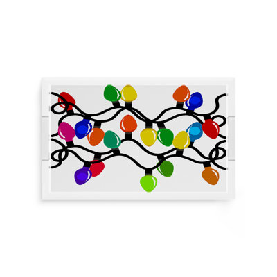 Plateau décoratif rectangulaire en acrylique à motifs primaires de Noël