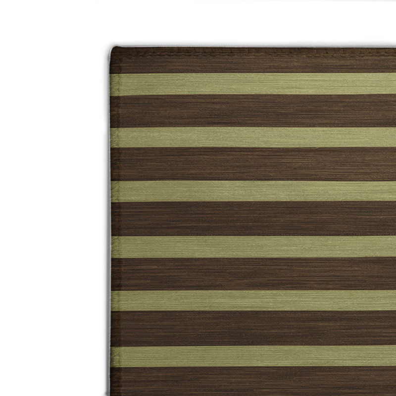 Tapis intérieur / extérieur brun HorizontalStripes, Rectangle 4pi x 6 pi