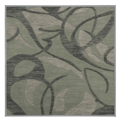 Tapis abstrait gris lavable à la machine
