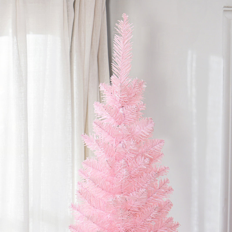 Arbre de Noël artificiel 8 pi avec 618 pointes de branches réalistes et support en plastique durable, parfait pour les petits espaces et les décorations festives