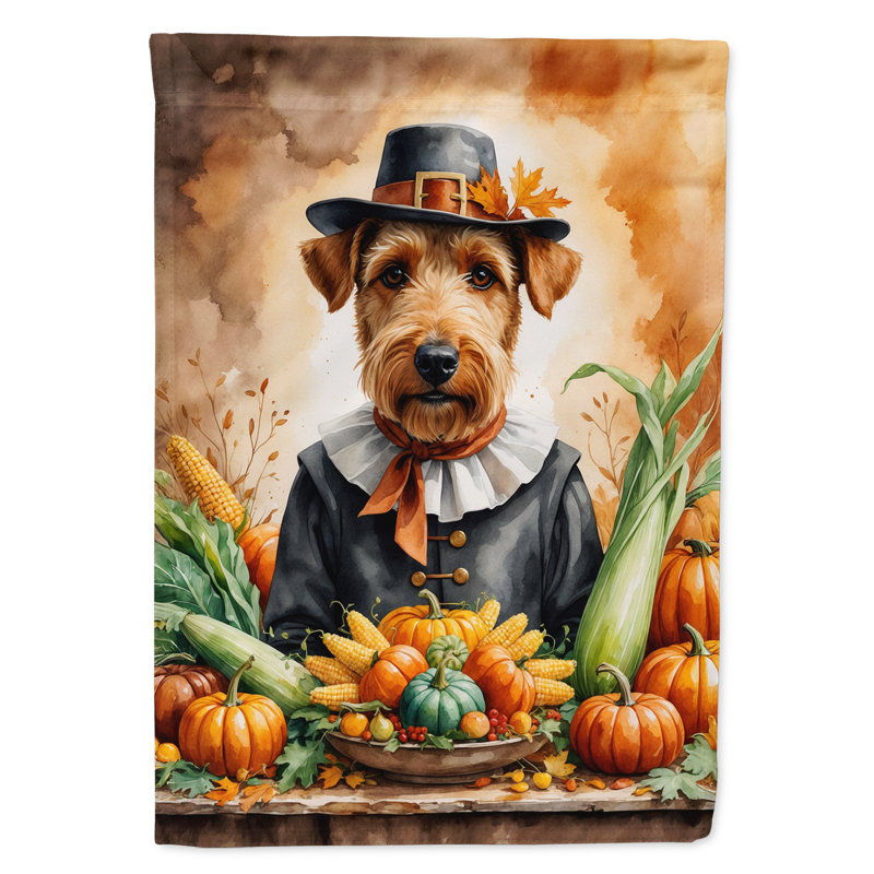 Drapeau du jardin de l'Action de grâce, Airedale Terrier