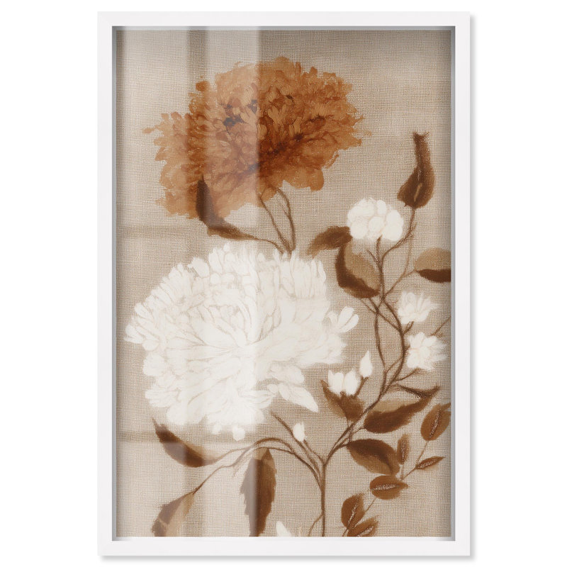Lin antique I, décor de cuisine, boîte-cadre par Art Remedy, H 31 po x l 21 po, Blanc