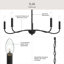 Lustre noir mat à 5 lumières Ilia-127380303