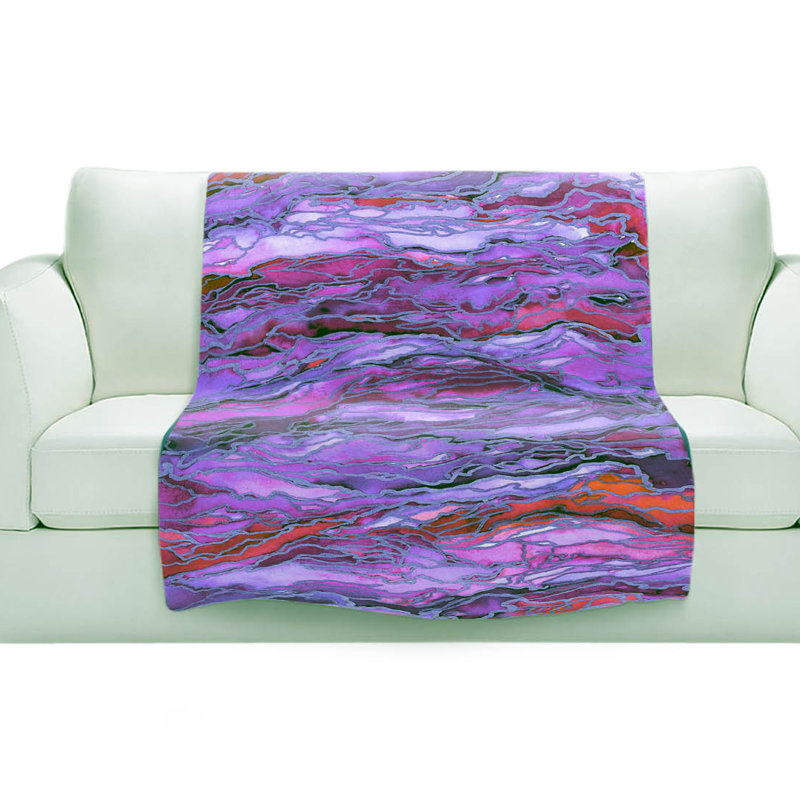 Couverture sherpa doux rouge mauve idea idea, l 51 po x L 60 po