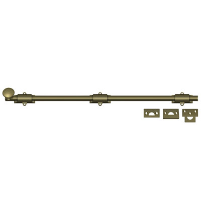 Boulon de surface 24 po Deltana 24SB5; robuste; finition laiton antique