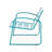 Chair: Teal Iron Backyard Relaxer, 24.58 In. D, 27.44 W, 25.07 H, 14.38 Lb Wt Enjoy Relaxation With Chair, Deep, Wide, High,