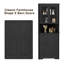 67''H Tall Farmhouse Corner Storage Cabinet-1772549961