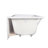 Kingston Brass Aqua Eden 66-Inch Acrylic Rectangular 3-Wall Alcove Tub-29272613