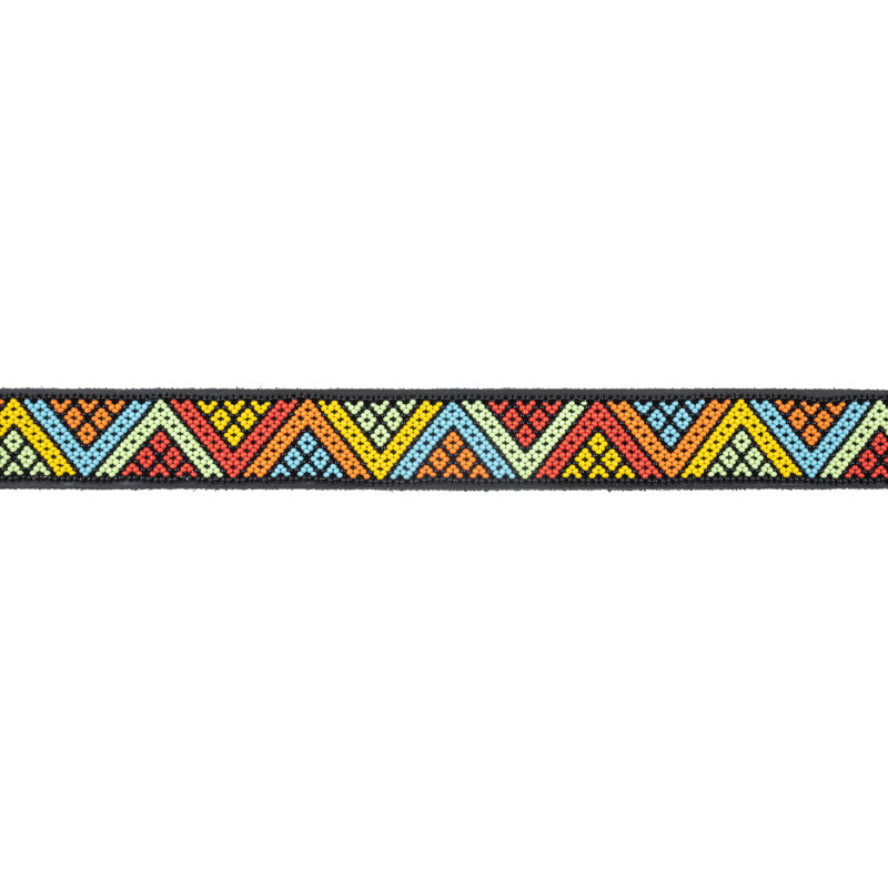Collier pour chien en cuir perlé Jabulani - Pop Art, H 0,25 po x l 1,50 po x P 30,00 po