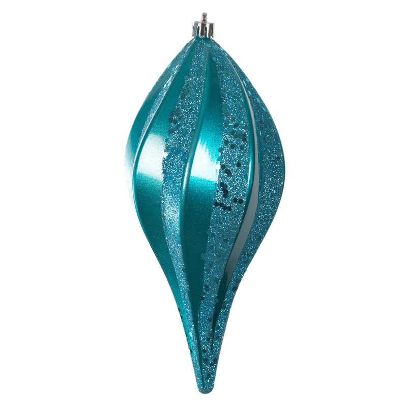 Ornement de Noël UV, 4" H x 4" W, Turquoise