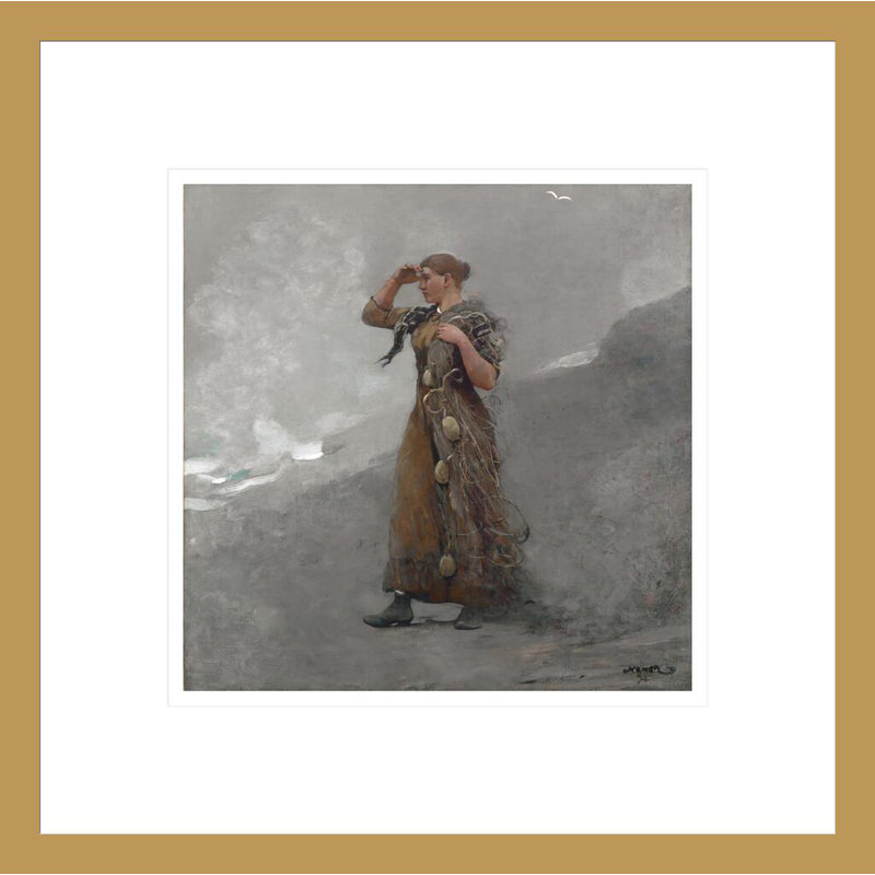 «The Fisher Girl» par Winslow Homer, impression giclée sur cadre, H 13,75 po x l 13,77 po