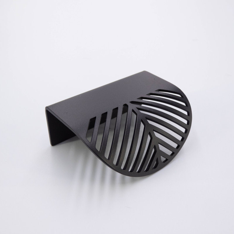 Leaf-Cut Invisible Pull, Noir mat
