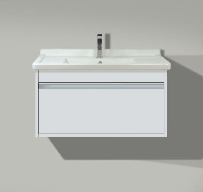 Meuble-lavabo mural simple 32 po, Blanc mat