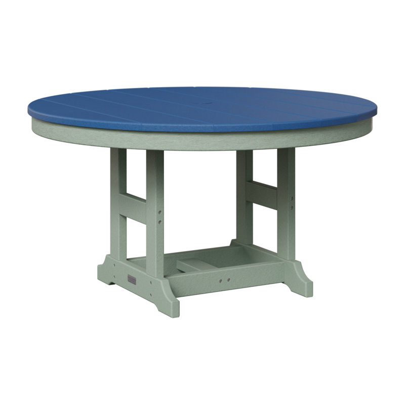 Table ronde 38 po pour enfants Berlin Gardens, Écume de mer, écume de mer, Bleu pacifique
