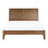Brown Finish Headboard Queen Platform Bed, Transitional Look Bed With
