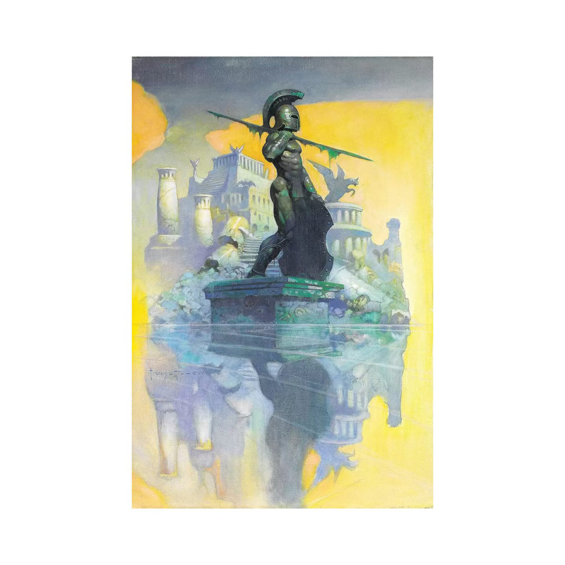 « Atlantis » par Frank Frazer-impression, Toile tendue, Pas de tapis, H 12 po x l 8 po x P 0,75 po
