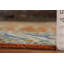 Tapis oriental en laine orange à motif floral Oushak 9 x 12
