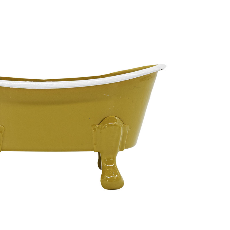 Pot à fleurs en émail August Grove®, Jaune