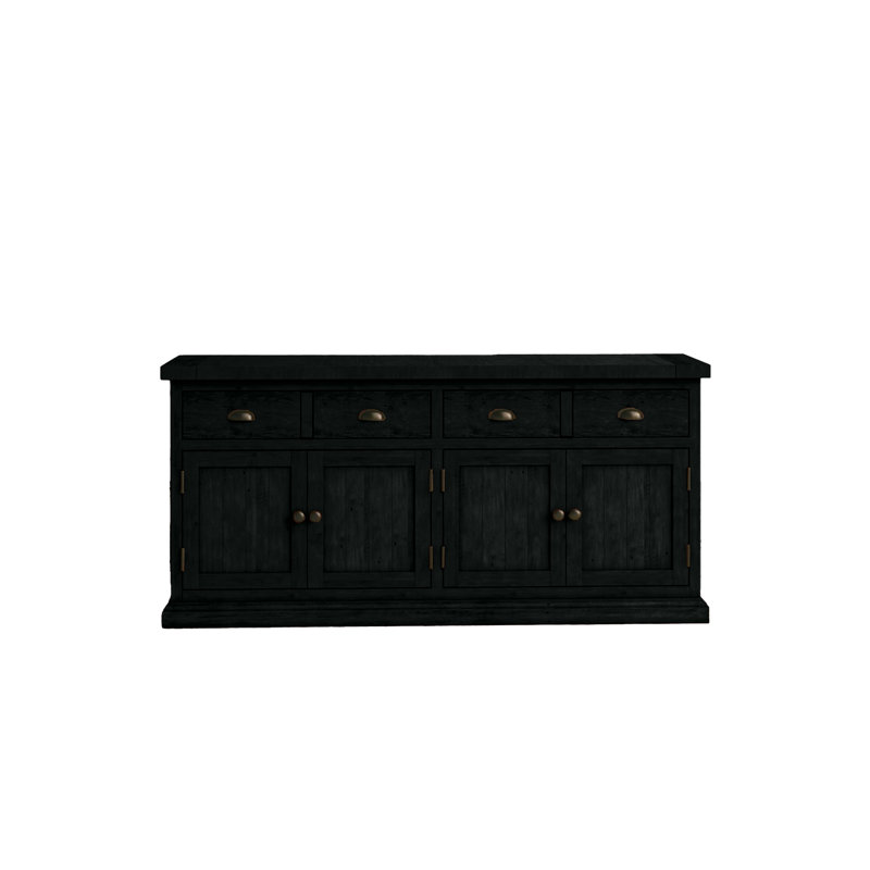 Annata 70'' Solid Wood Sideboard, Black