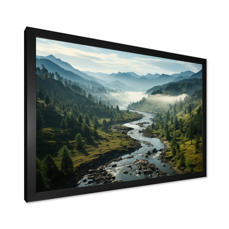 «USA Great Smoky Mountains Landscape III - USA», reproduction sur toile encadrée, H 30 po x l 40 po, Cadre photo unique, Noir