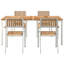 4 - Person Wood Patio Dining Set with-1062663281