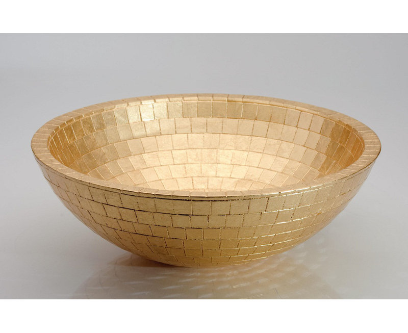 16.6'' L Bathroom Sink, Gold