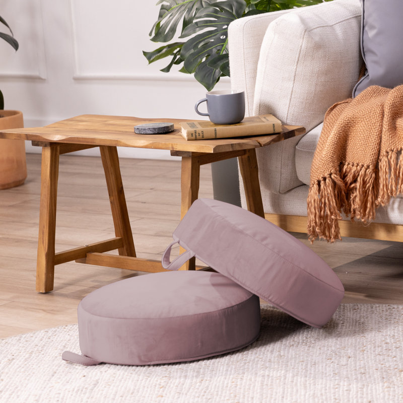 Overstuffed Microfiber Cushions, 2-Pack, Mauve 
