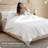 Bedsure Luxury Hotel Duvet Cover, 100% Cotton Rope Weave Bedding Set, Includes 1 Duvet Cove with Hidden Zipper & 2 Pillow Shams, Linen, Comforter Sold Separately-117599863-117599866