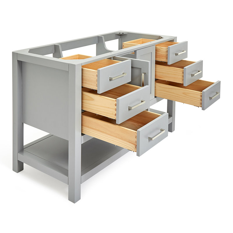 48'' W Single Bathroom Vanity Base, Gray