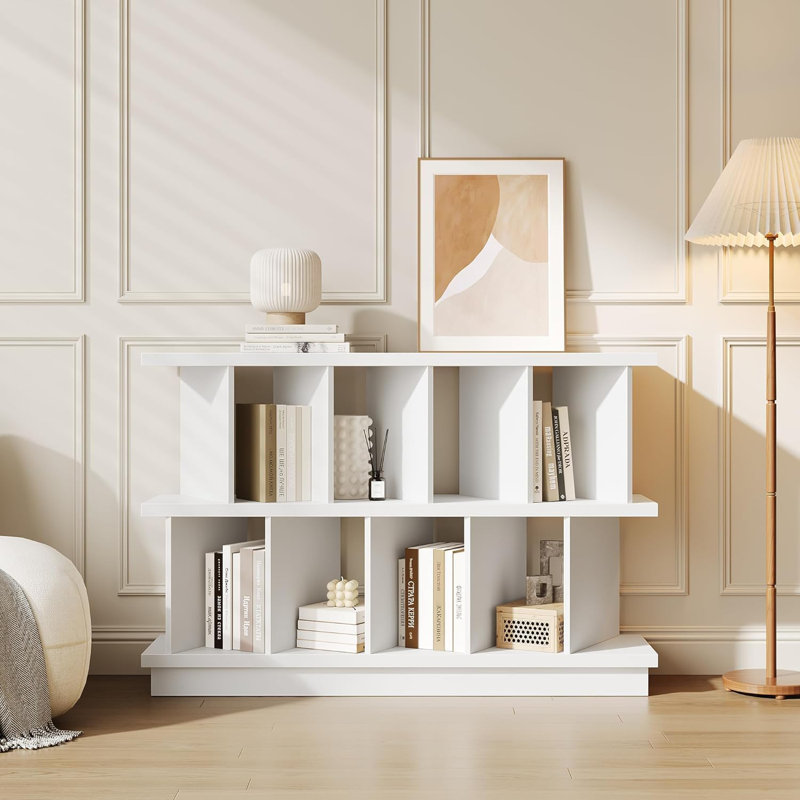 Rangement pour 8 cubes - Bibliothèque ouverte avec 10 panneaux arrière amovibles, Blanc