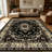 1PC Vintage Persian Traditional Floral Medallion area rugs for Living Room, Soft and Comfortable, Suitable for all seasons, easy-to-maintain, machine washable Indoor floor mat, Under Table Farmhouse suitable for dining room, bedroom, kitchen-129692201