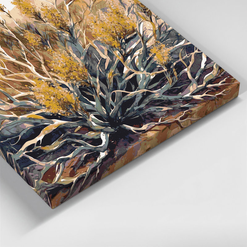 «Southwestern Plants Creosote Bush 156», art mural sur toile beige