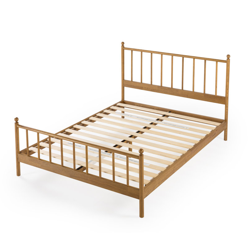 Edward Solid Wood Slat Bed, Full/Double
