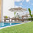 Assembly Free Sofa, Quick Assembly Coffee Table,Outdoor Aluminum Sofa Set, 5 Person Outdoor Seating Sofa, Wood Grain Veneer Sofa Set for Patio（Set of 4）-775662163