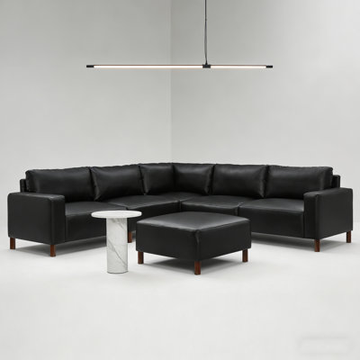 Modern Luxury Modular Sectional Sofa, Breathable PU Leather Upholstery Corner Couch, Customizable Modular Sofa For Living Room