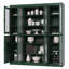 Vaisselier 100% bois massif 65 "avec verre givré, portes solides et tablettes réglables-1317595533