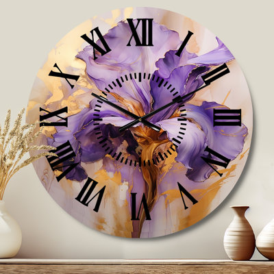 Horloge murale Golden Iris