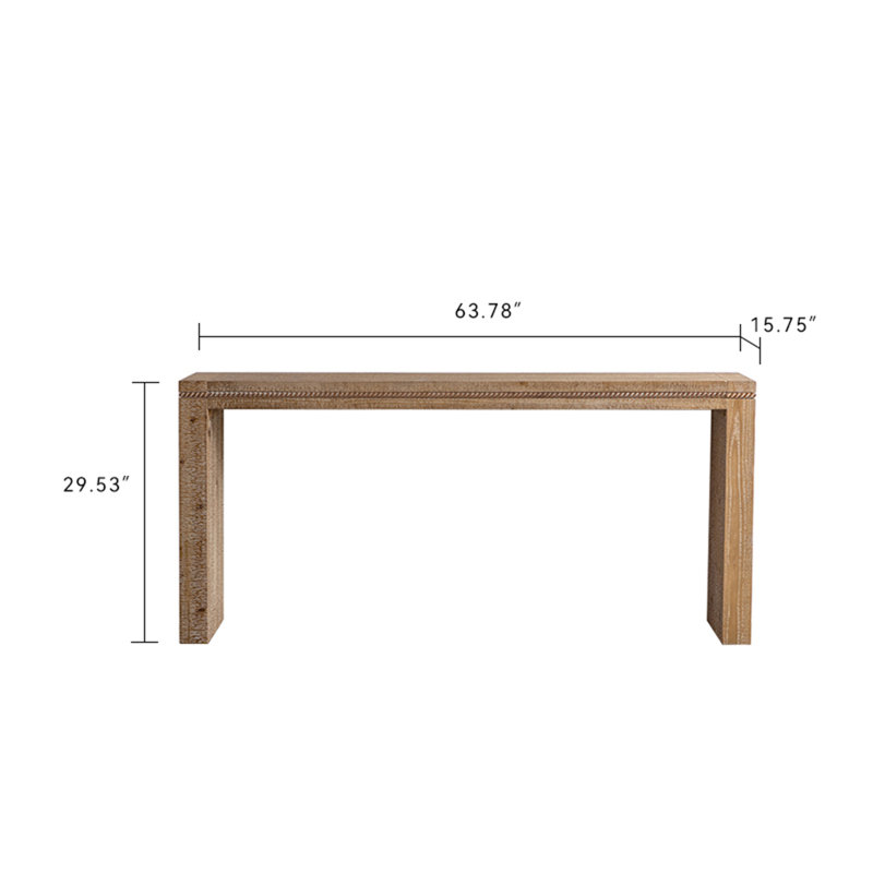 Console Table with Solid Wood