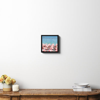 The Red Beach Umbrellas Amalfi - reproduction d'un seul cadre photo