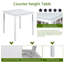 Table de salle à manger en bois, table de cuisine pour petit espace, table de comptoir pour 4 personnes, blanc