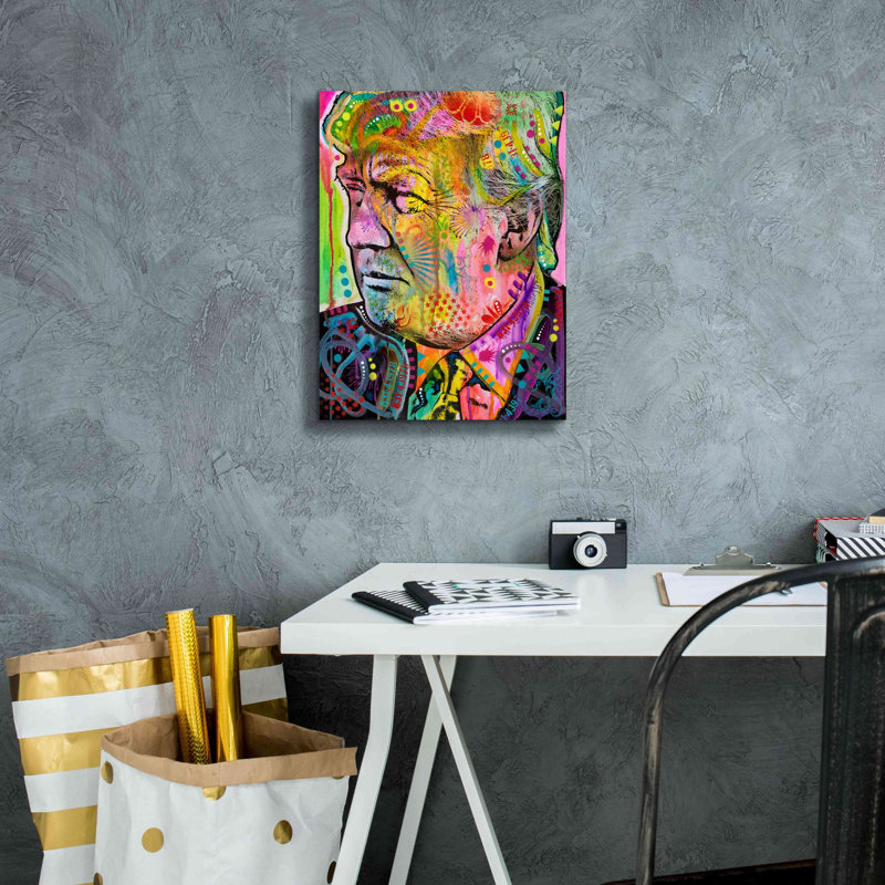 «Donald» par Dean Russo, art mural sur toile, H 16 po x l 12 po x P 0,75 po