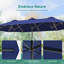 Parasol 13 x 7,2 pi DEL double face pour patio, parasol simple Market-2136160885