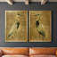 «Gold Crane at Dusk I», ensemble de 2 reproductions d'art sur toiles-2092483602-2092483603-2016653011