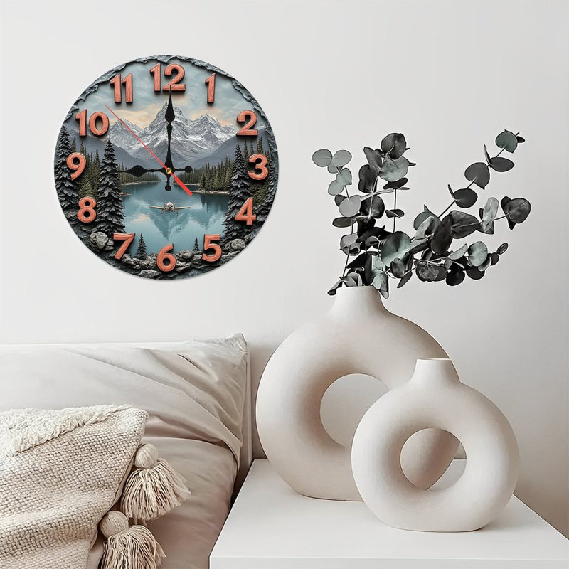 Horloge murale Mountain Lake