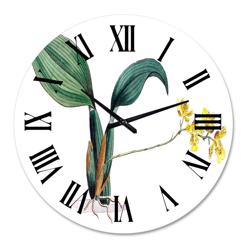 Vintage Plant Life VI - Horloge murale traditionnelle, Moyenne
