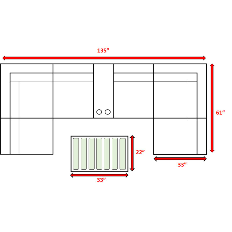 Ensemble de conversation en osier pour 4 personnes avec coussins, entièrement assemblé, Espresso