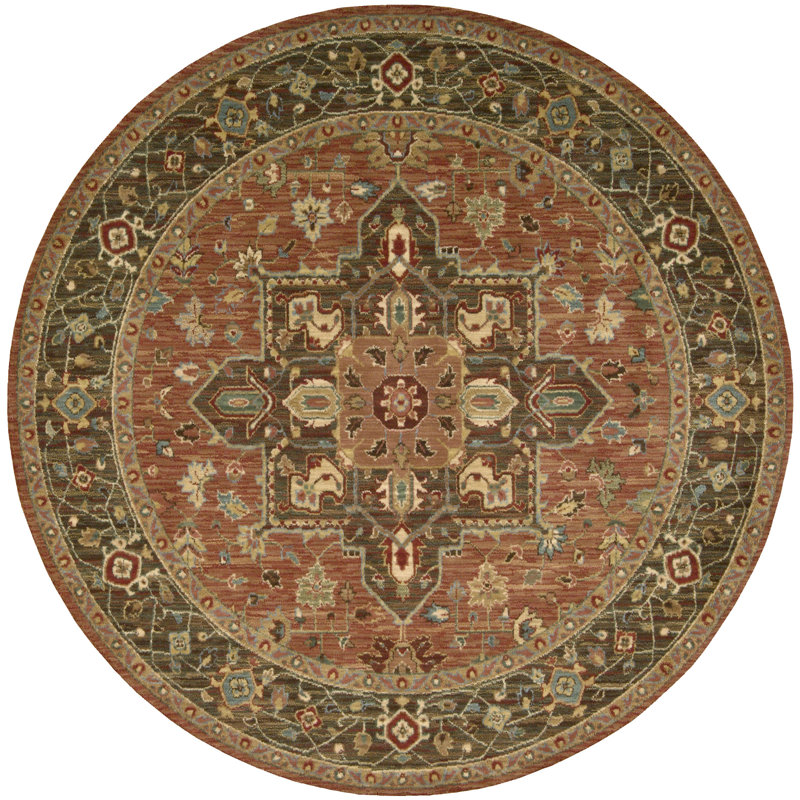 Bardwell Oriental Wool Area Rug, Round 178cm