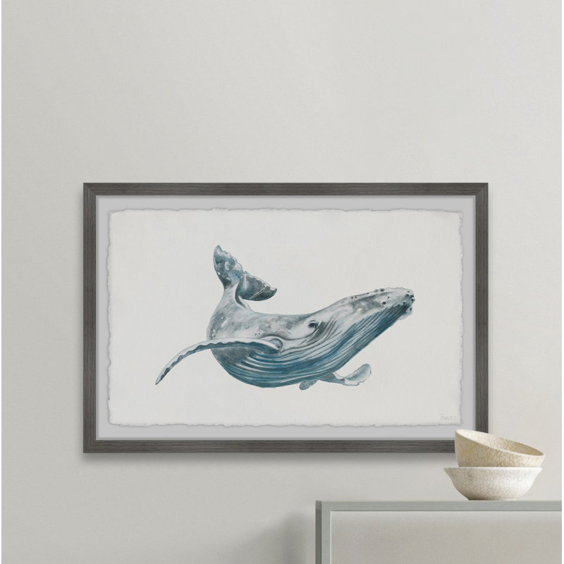 «The Big Whale», reproduction encadrée, H 12 po x l 18 po x P 1,5 po