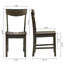Chaise d'appoint en bois massif (ensemble de 2)-1118958037