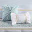 Édredon imprimé en seersucker avec 2 coussins décoratifs - literie Shabby Chic en blanc 5 pièces